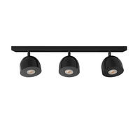 DECKENLEUCHTE Campanella X3 - Schwarz Hochglanz, Metall (6.5/69/18cm) - Lumicom
