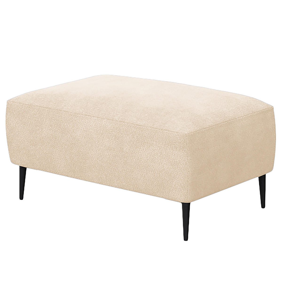 POLSTERHOCKER - Beige/Schwarz, Metall (90/45/60cm) - home24