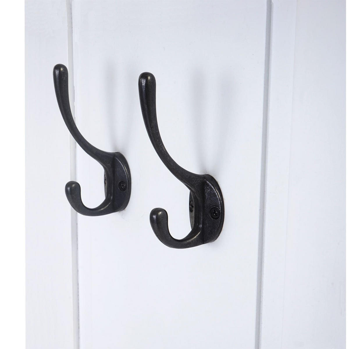 WANDGARDEROBE Weiß 2er-Set - Weiß, Holz (28/109/5cm) - MCW