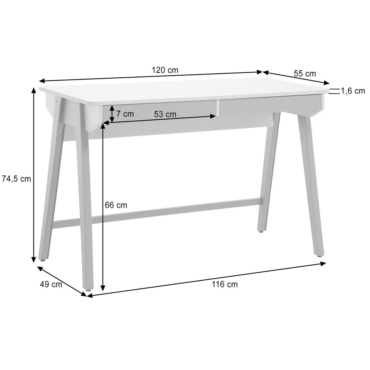 PSACÍ STŮL Boreo se zásuvkami a hnědými kovovými nohami, 120 cm, kašmír + světle hnědá - kašmírová/světle hnědá, kov (55/120/74cm) - Beautysofa