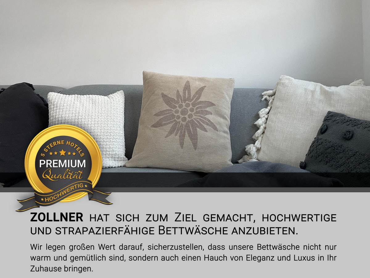 KISSENBEZUG, 2er-Set, 60% Baumwolle, 40% Polyacryl, Braun - Creme, Naturmaterialien (50/50cm) - Zollner