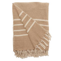 DECKE Mila 130x180 cm, 100% Baumwolle, Beige-Natur - Beige, Textil (130/180cm) - Au Maison