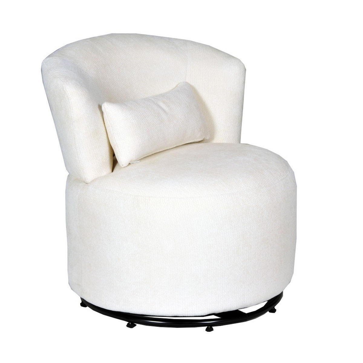 SESSEL ARNO drehbar weiß - Weiß, Textil (71/73/67cm) - Weber Industries