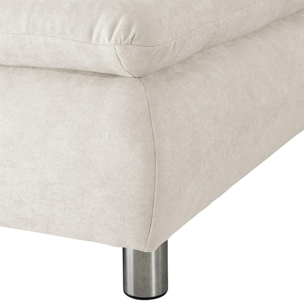 ECKSOFA mit Ottomane links Kaye Flachgewebe beige - Beige, Kunststoff (190/270cm) - 58aufmkessel