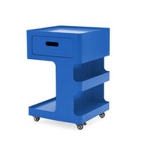 ROLLCONTAINER mit 1 Schublade aus Metall, H60,5 cm - Trolet - Blau - Blau, Metall (40/60/40cm) - Drawer