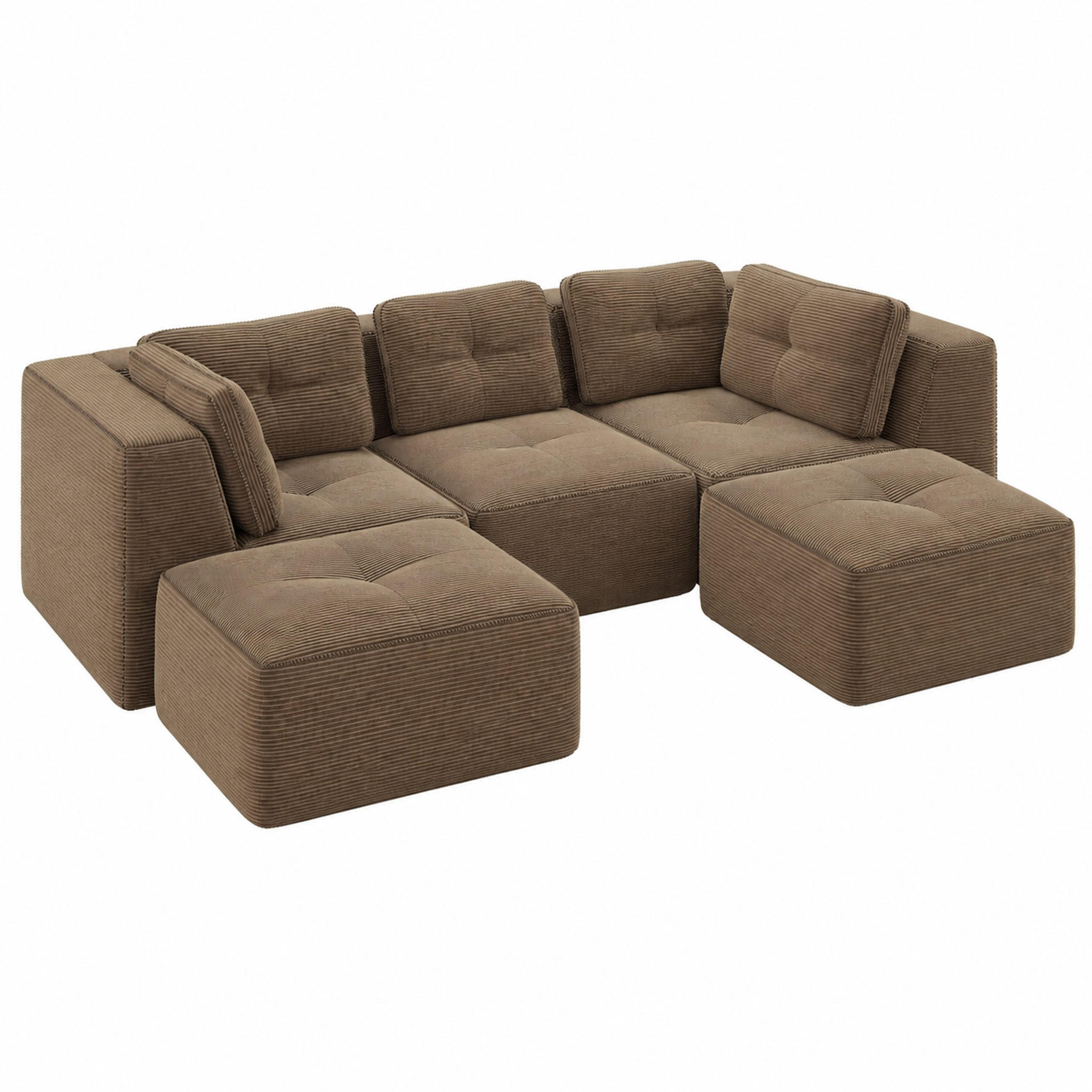 Meubliv Sofa Braun 177x69x297.1 cm