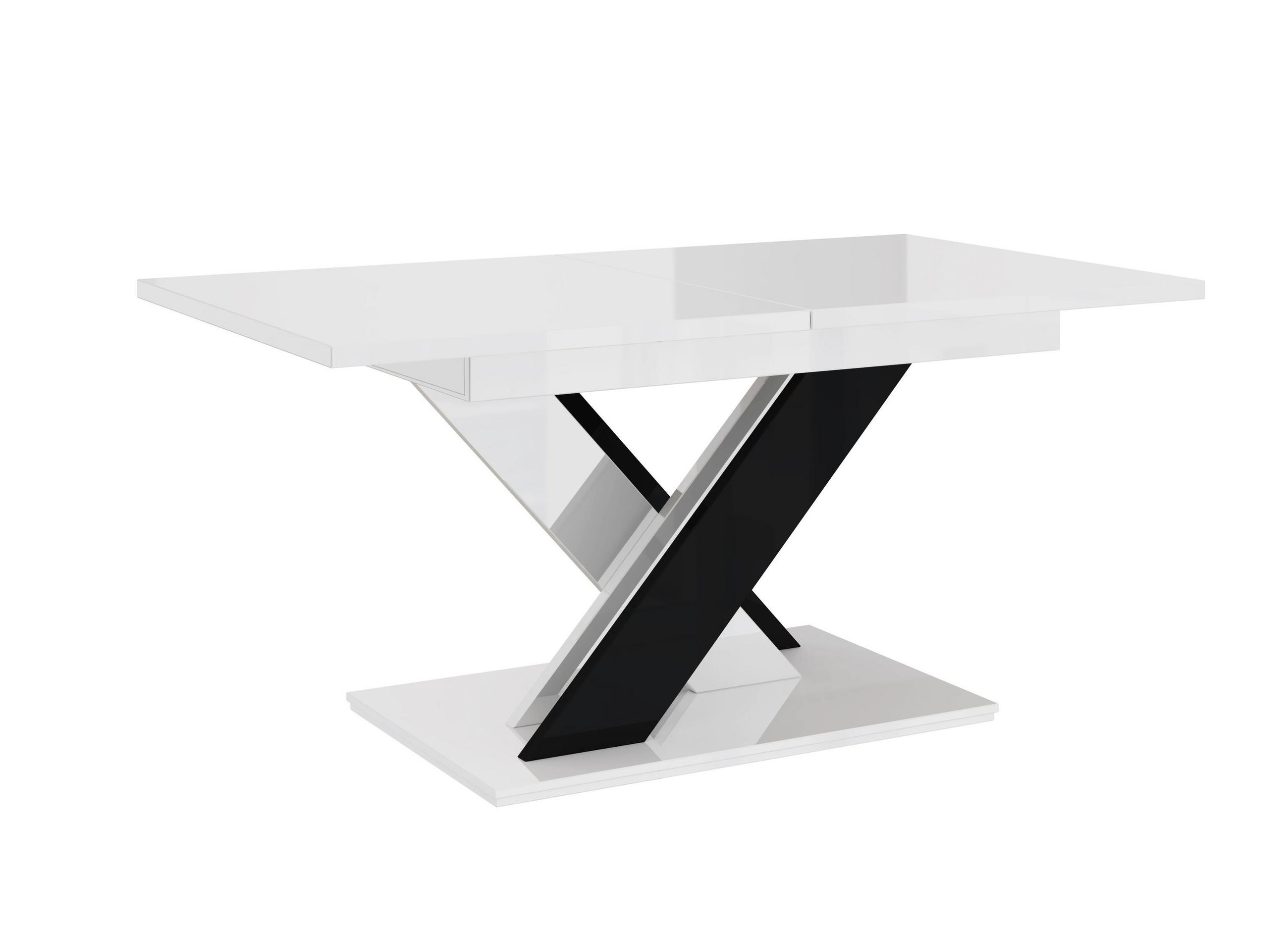 designimpex Esstisch Schwarz Hochglanz 140x75x80 cm