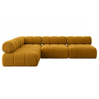 ECKSOFA modulares Sofa Samaro-L2 - 285x190x70 cm Senfgelb Cord - Currygelb, Holzwerkstoff/Textil (285/190cm) - ALTDECOR
