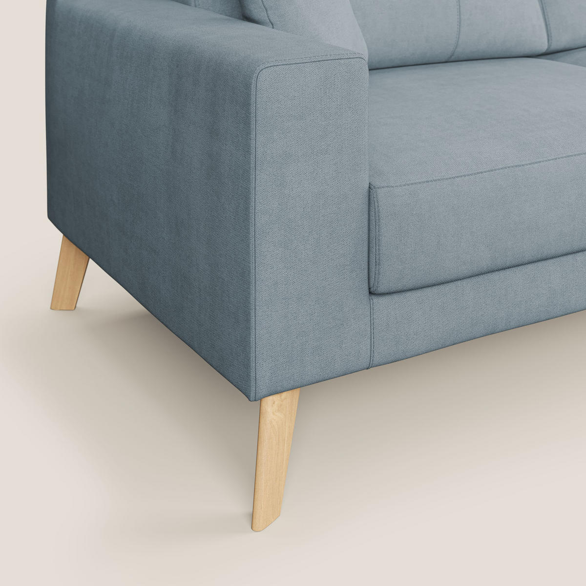 LINEARSOFA Danish - Hellblau, Textil (206/95/91cm) - Divani.store