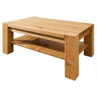 COUCHTISCH Wildeiche 110x70x45 natur geölt KENT #115 - Braun, Holz (110/70/45cm) - Massivmoebel24