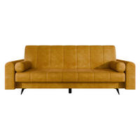 SCHLAFSOFA Zuri - Currygelb/Schwarz, Holz/Textil (240/93/91cm) - MIRJAN24