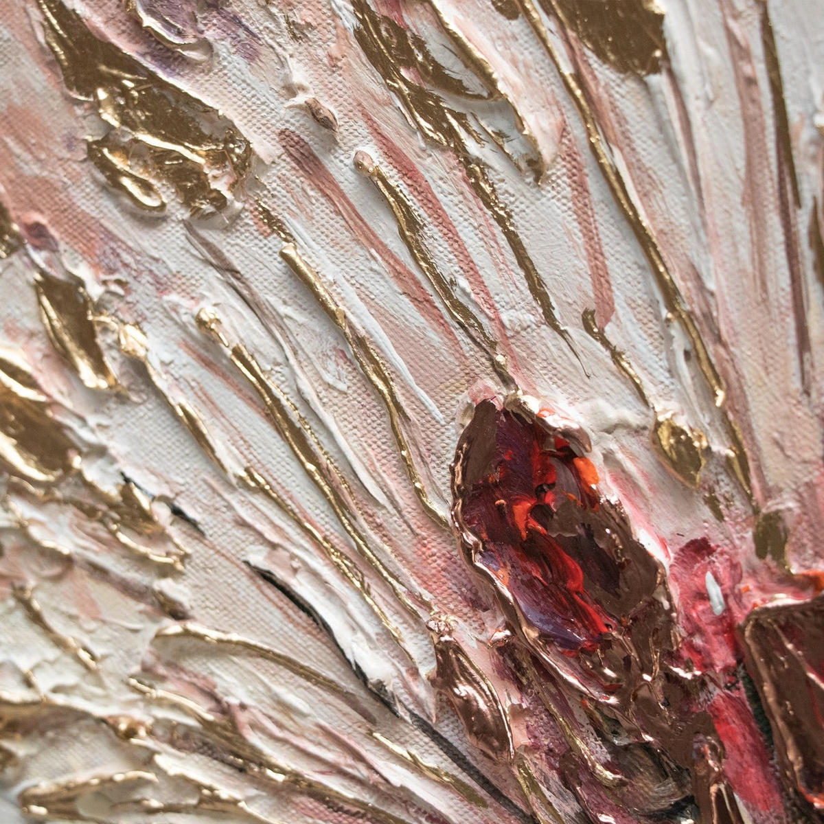 GEMÄLDE Malve auf Keilrahmen 200x100 cm - Braun, Holz (200/100cm) - YS-art gallery
