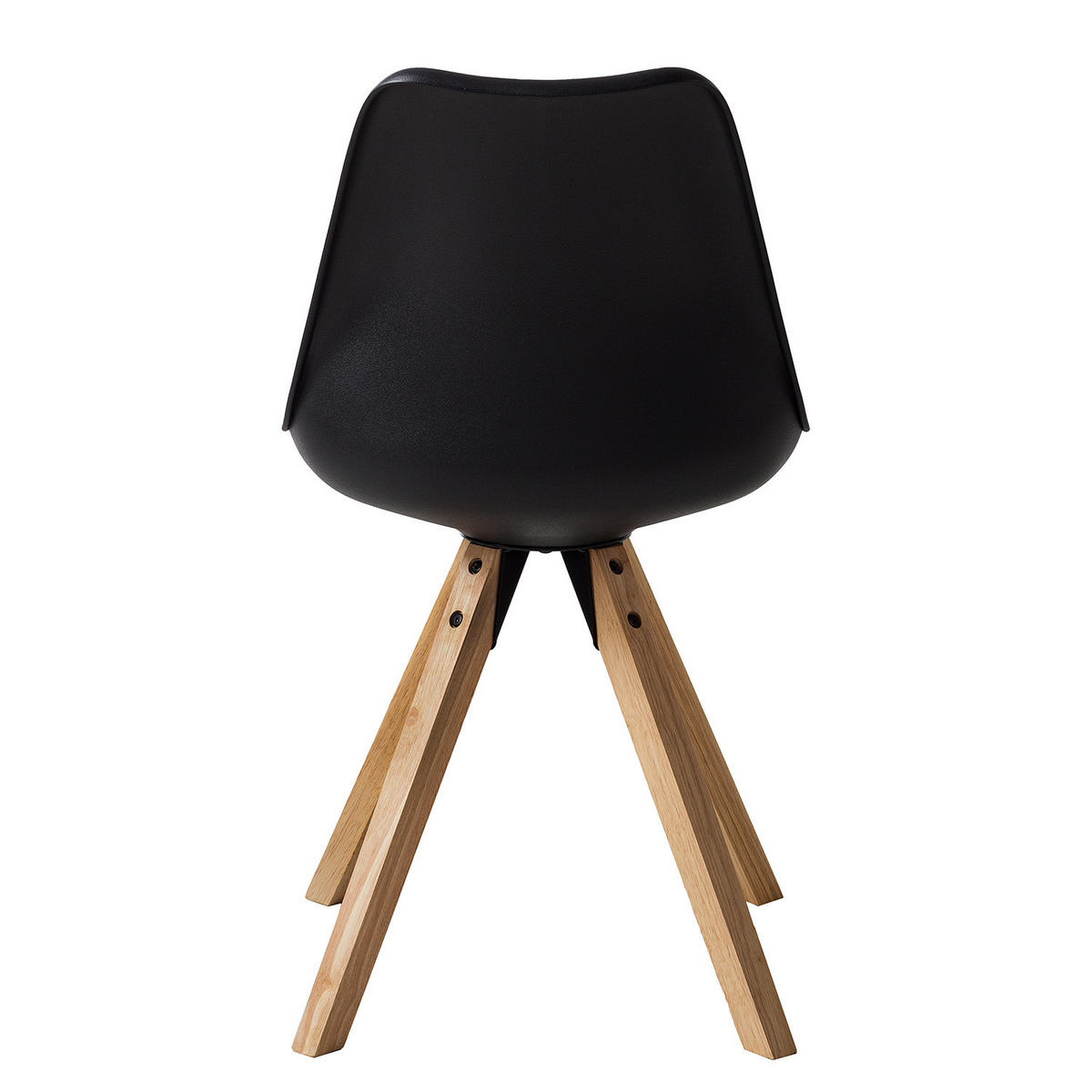 ESSZIMMERSTUHL - Schwarz/Braun, Holz/Kunststoff (49/85/55cm) - home24