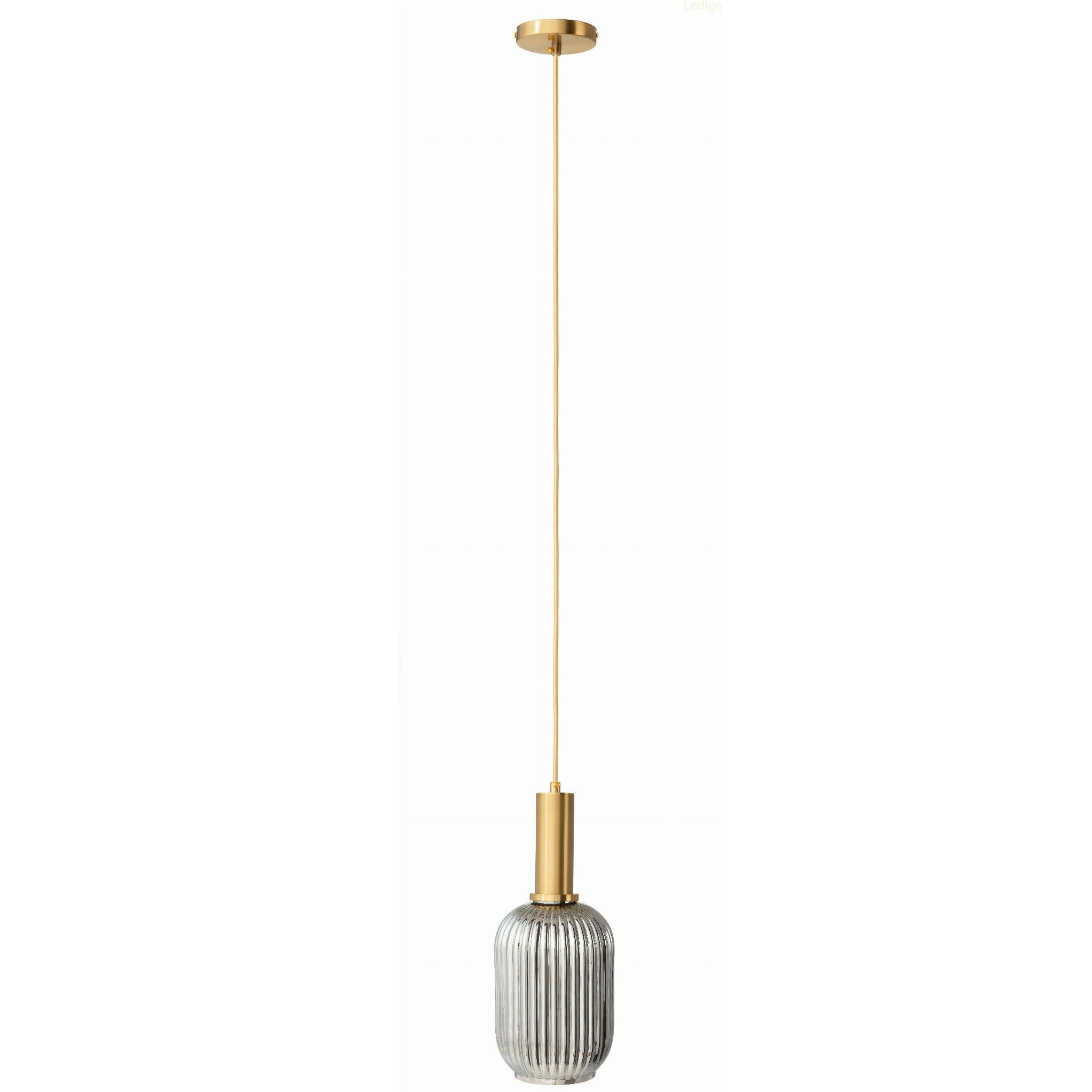 PENDELLEUCHTE Paris - Transparent/Goldfarben, Glas/Metall (13/13/125cm) - kiki design
