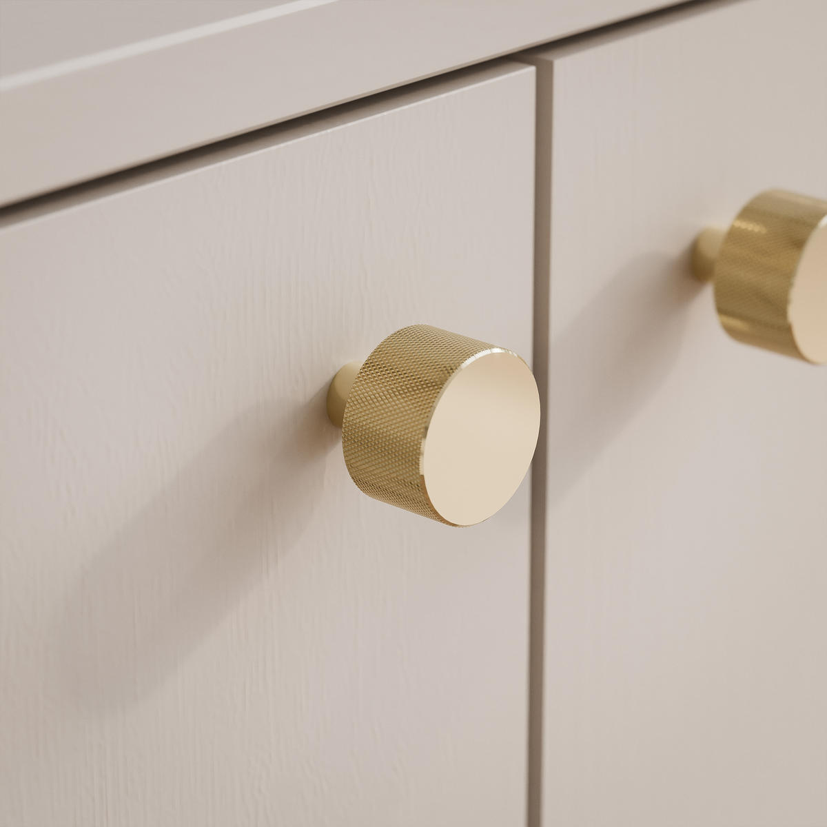 TV-LOWBOARD OVALINE stehend, 123 cm Beige - Beige, Holzwerkstoff/Metall (123/50/42cm) - Idohome