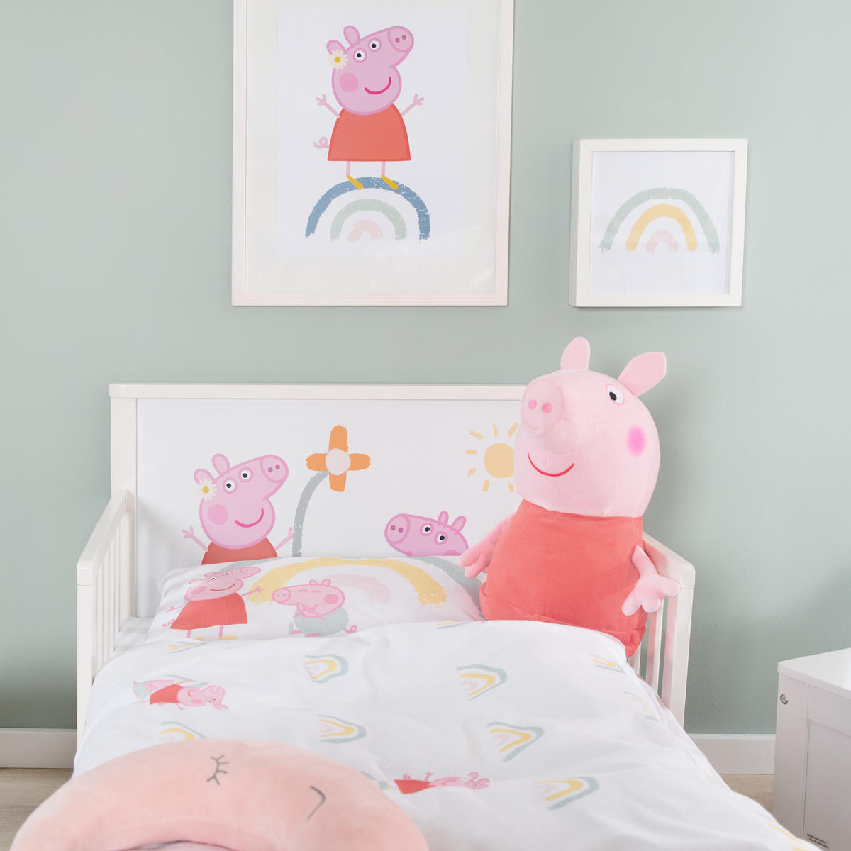 BABYBETTWÄSCHE Peppa Pig 100x135 cm - Weiß, Textil (100/135cm) - Roba