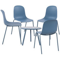 GARTENSITZGRUPPE Kunststoff Blau - Blau, Kunststoff - CLP