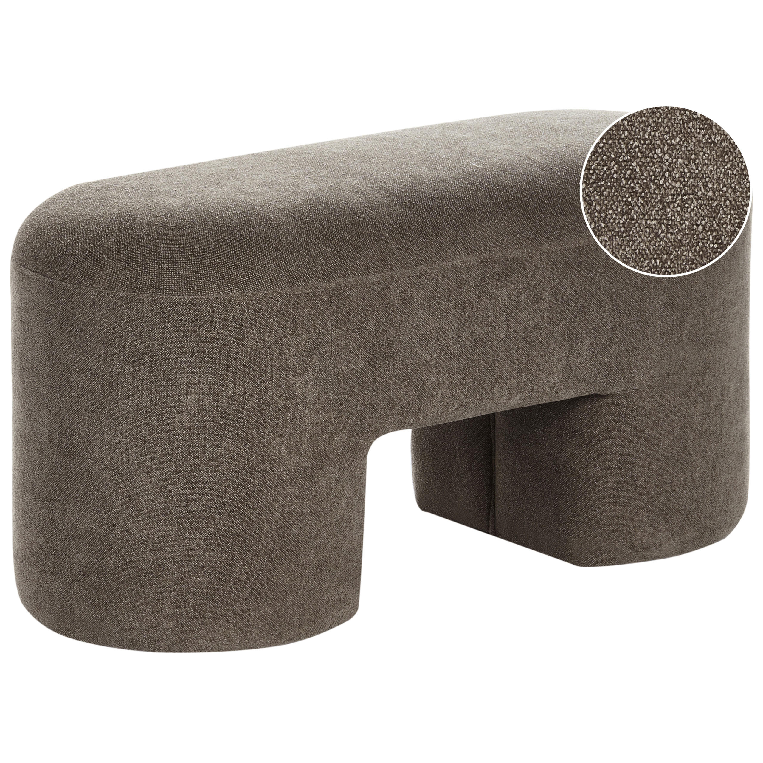 BANK Braun Decorah - Braun, Textil (88/46/39cm) - Beliani