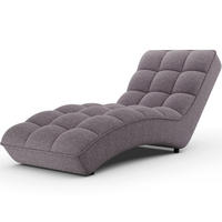 CHAISELONGUE Loren – Moderne Recamiere mit hoher Rückenlehne, HR-Kaltschaum und elegantem Design - Grau, Kunststoff (85/170/85cm) - Wohnideebilder