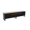 LOWBOARD TILO-S - 200 x 53 x 41 cm - Schwarz/Eiche Artisan, Holzwerkstoff (200/53/41cm) - ALTDECOR