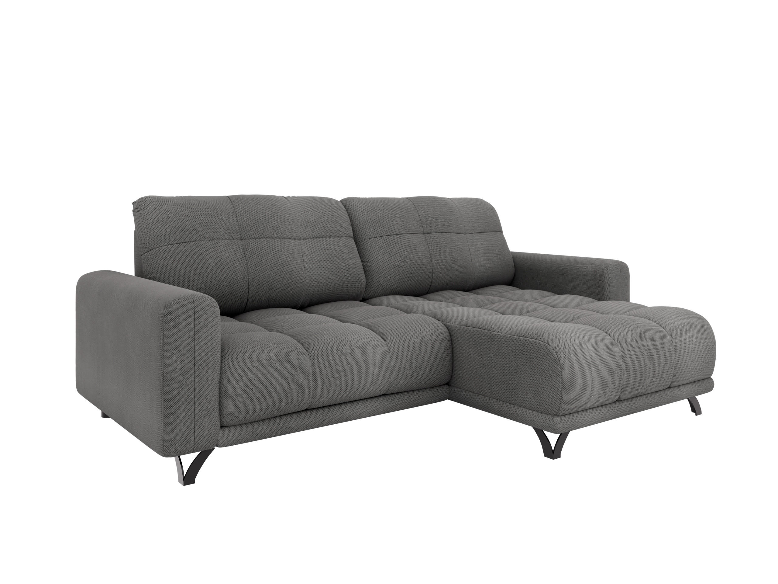 ECKSOFA Ferrino L-Form, Recamiere beidseitig montierbar, Dunkelbraun - Dunkelbraun, Holz (174/234cm) - Panda Möbel