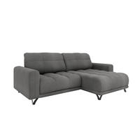 ECKSOFA Ferrino L-Form, Recamiere beidseitig montierbar, Dunkelbraun - Dunkelbraun, Holz (174/234cm) - Panda Möbel