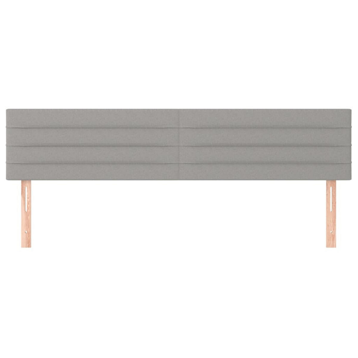 KOPFTEILE 2er set Hellgrau 90/5/78/88 Cm Stoff - Grau, Textil (5/88/180cm) - vidaXL