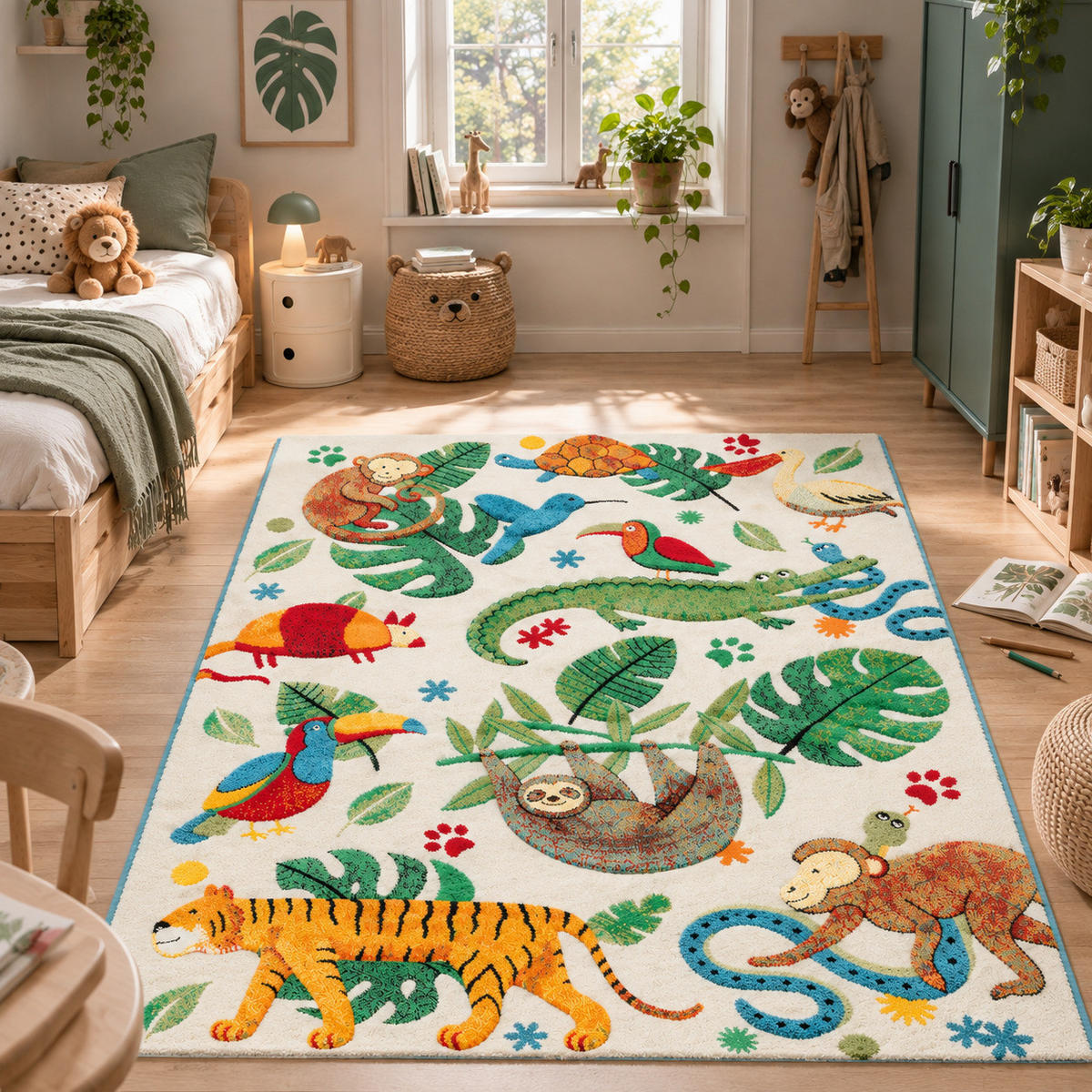 KINDER TEPPICH MAUI KIDS URWALD - Multicolor, Textil (80/150cm) - Pergamon