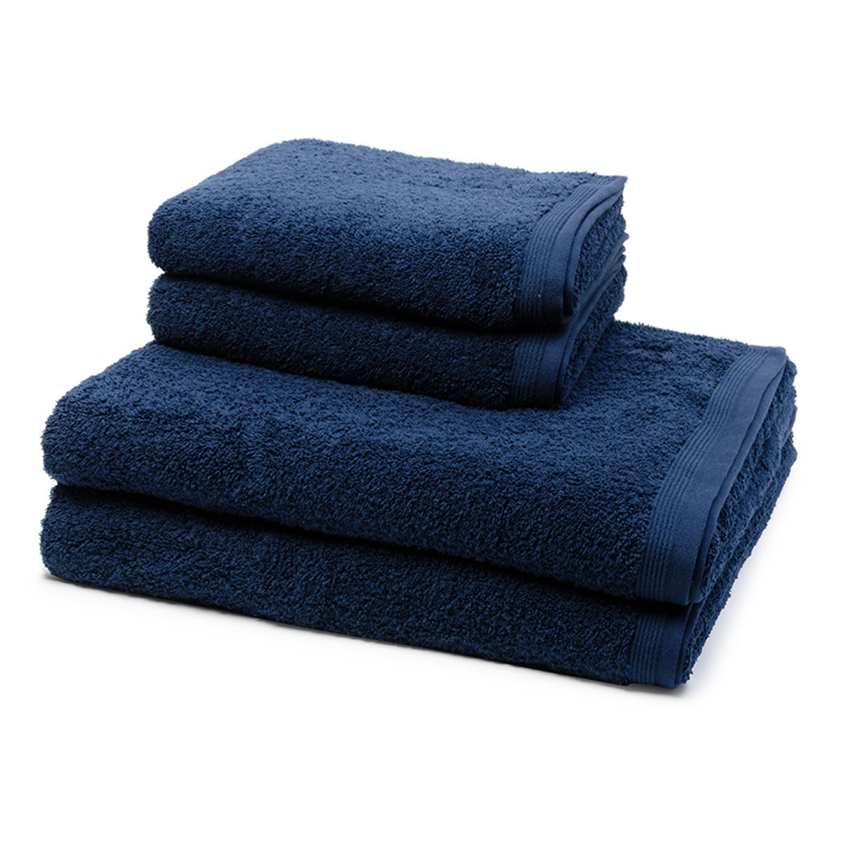 FROTTIERSET Superwuschel 4-teilig - Dunkelblau, Textil (50/100cm) - MÖVE
