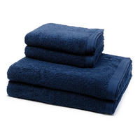 FROTTIERSET Superwuschel 4-teilig - Dunkelblau, Textil (50/100cm) - MÖVE