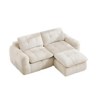 ECKSOFA DE-34464 Karostepp-Design und Ottoman Beige - Beige, Textil (160/194cm) - ComfortXL