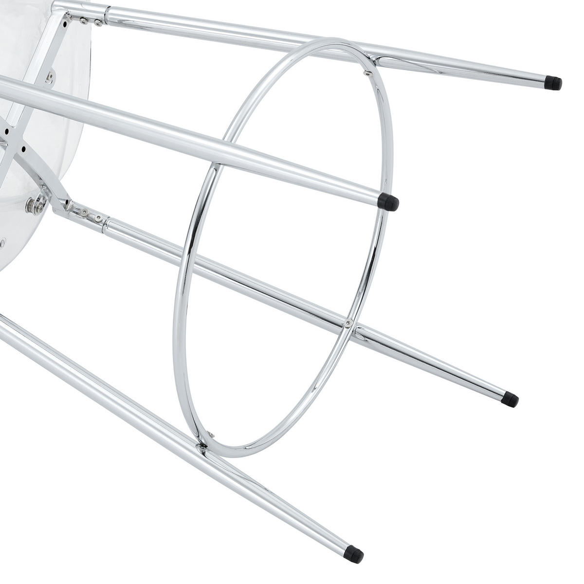 BARHOCKER 2er-Set 66 cm transparent Silber - Silberfarben, Metall (48.5/102/48.5cm) - Meubliv
