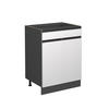 KÜCHENUNTERSCHRANK R-Line Weiß 60 cm J-Shape, mit Schublade, ohne AP - Anthrazit/Weiß, Holzwerkstoff (60/81.6/46cm) - Vicco