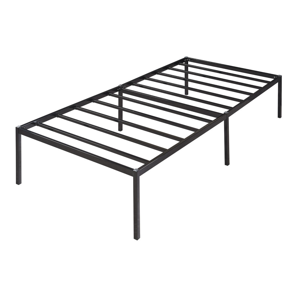 METALLBETT Vårdö - Schwarz, Metall (90/200cm) - [en.casa]