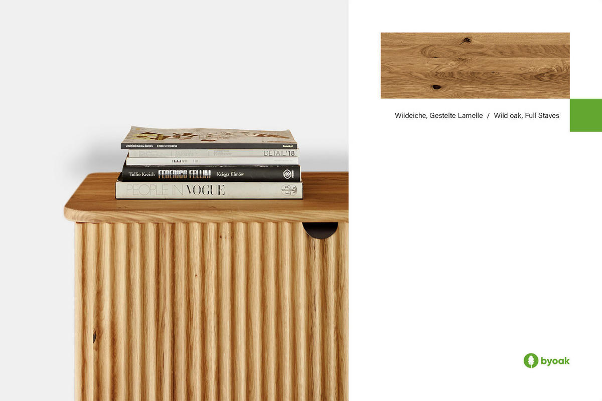 KOMMODE LINA Wildeiche - Wildeiche, Holz (144/87/46cm) - byoak