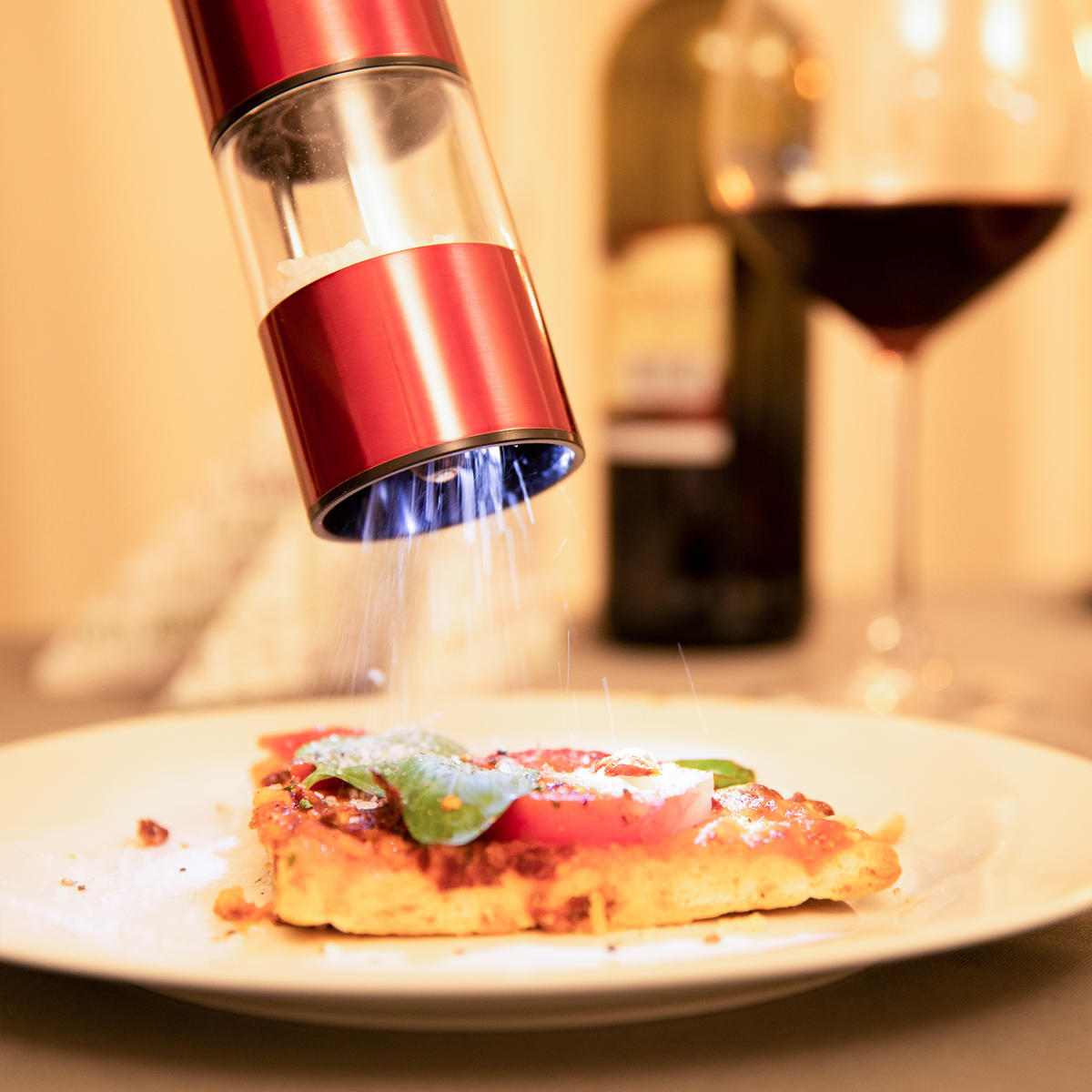 2xPFEFFERMÜHLE - Rot, Keramik/Kunststoff (5/22/5cm) - Relaxdays