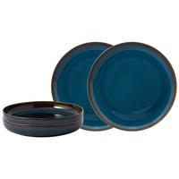 TAFEL-SET Crafted Denim dunkelblau 4er Set - Dunkelblau, Keramik (1/1/1cm) - like.Villeroy & Boch