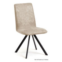 ESSZIMMERSTUHL (8er-Set) Datja 47x92x60 Schwarz/Natur - Schwarz/Naturfarben, Kunststoff (60/92/47cm) - 58aufmkessel
