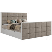 BOXBETT ALVIT DUO 160/200 - Greige Stukture - Topper Visco - H4 - Greige/Schwarz, Kunststoff/Textil (160/200cm) - MKS