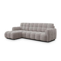 ECKSOFA MELLOW 4-Sitzer, beige - Beige/Schwarz, Holz/Textil (262/156cm) - Courtois Laville