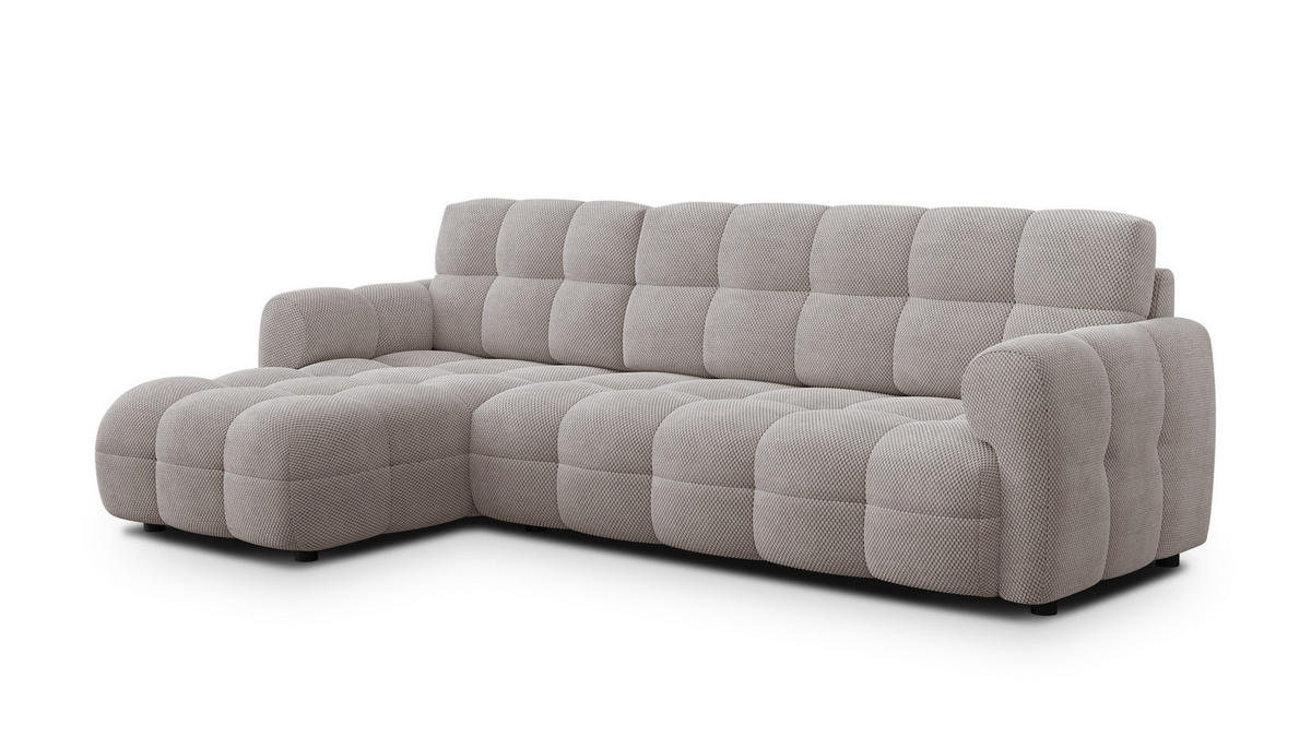 ECKSOFA MELLOW 4-Sitzer, beige - Beige/Schwarz, Holz/Textil (262/156cm) - Courtois Laville