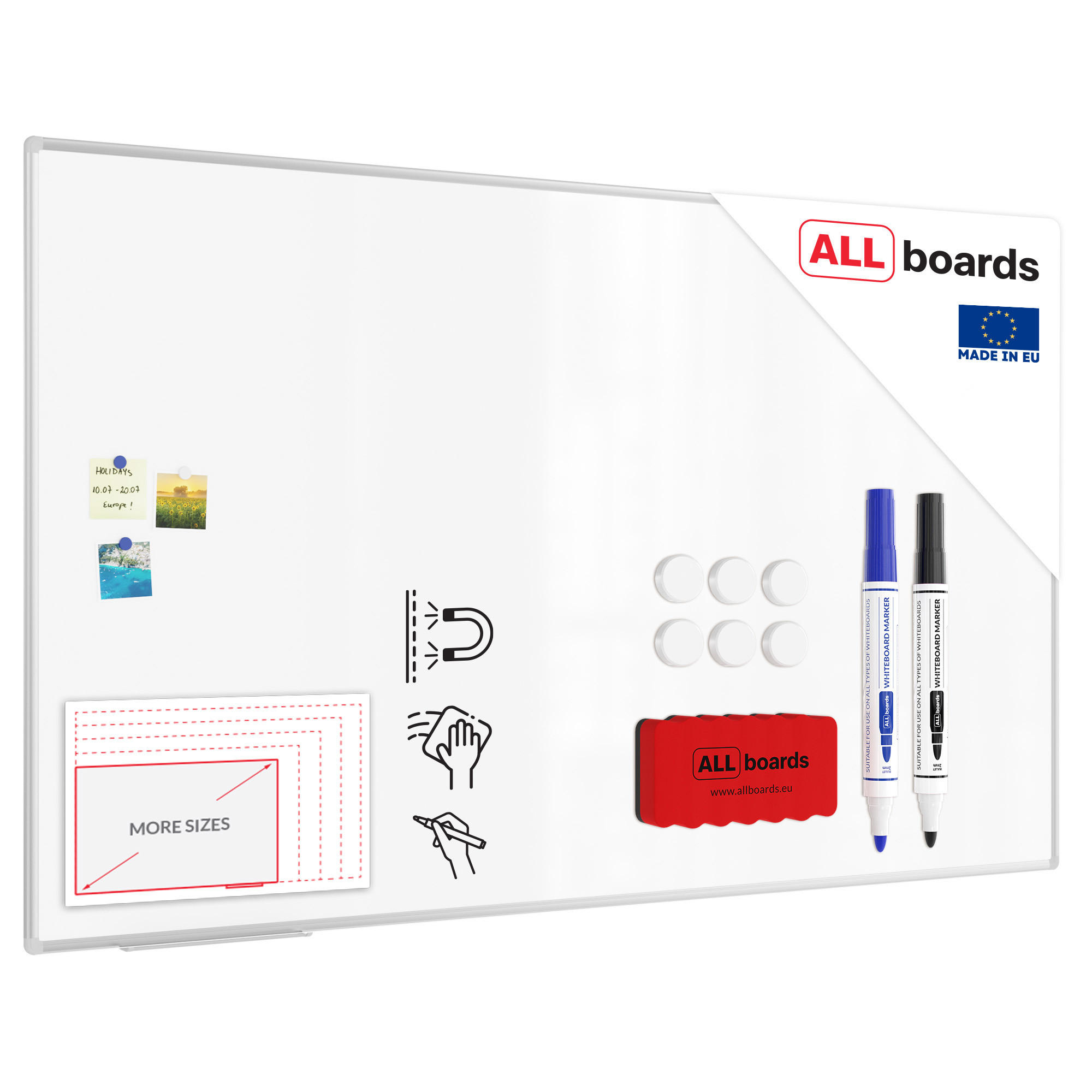 WHITEBOARD Magnetisch - PREMIUM EXPO Alurahmen 200x120cm - Weiß, Metall (200/120/1.6cm) - ALLboards