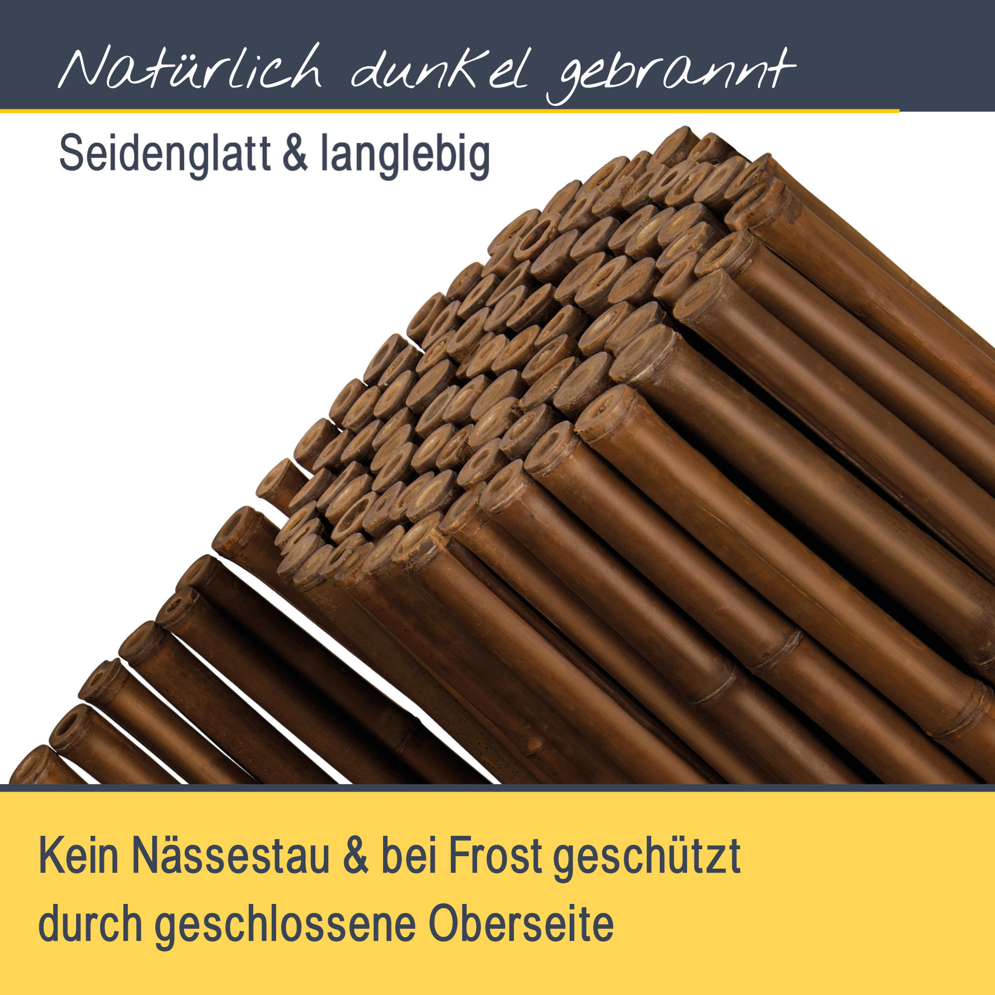 SICHTSCHUTZZAUN SolVision B23 90/250 cm Bambus Braun - Braun, Kunststoff (250/90cm) - Sol Royal