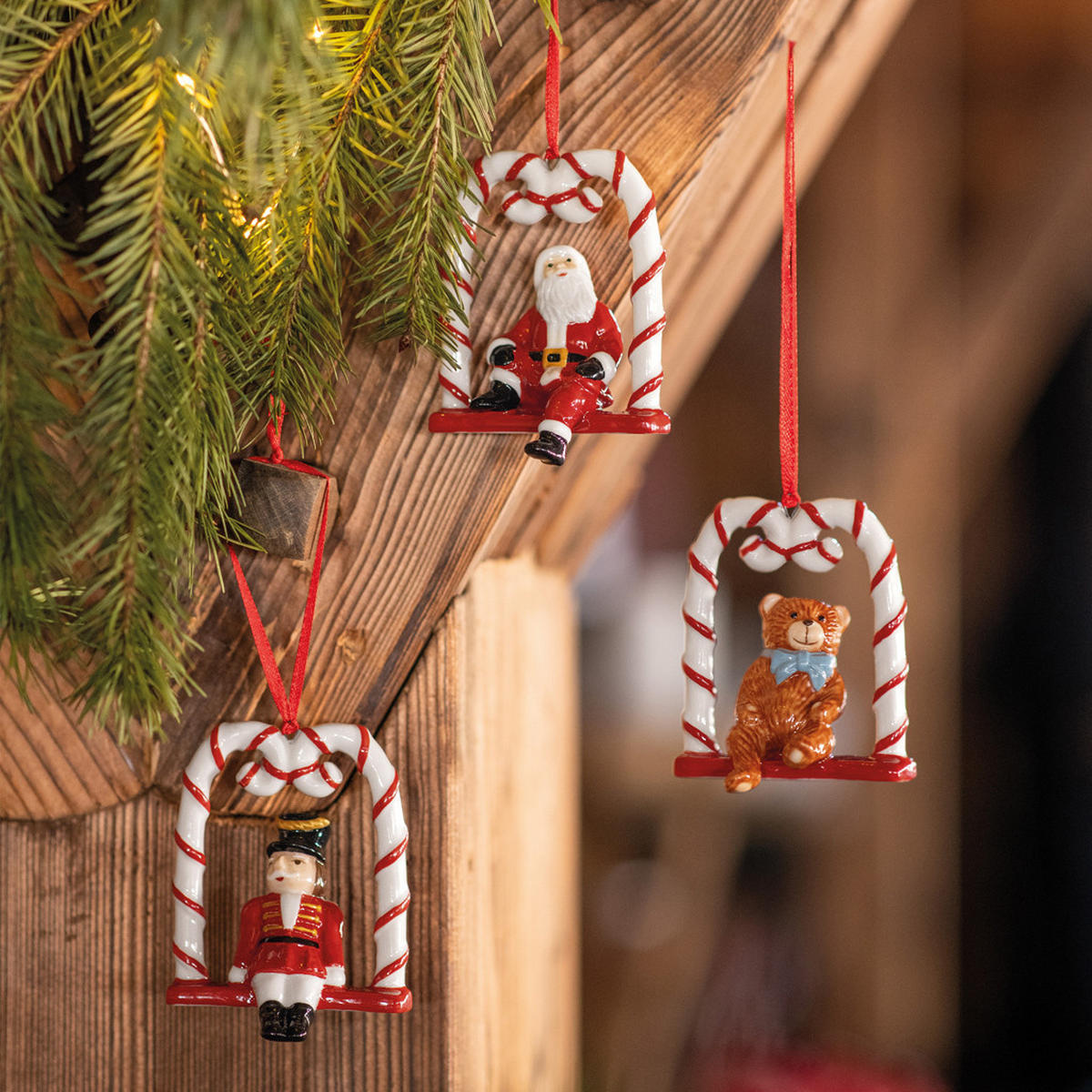 ORNAMENTE SCHAUKEL Nostalgic Ornaments bunt 3er Set - Multicolor, Keramik (1/1/1cm) - Villeroy & Boch