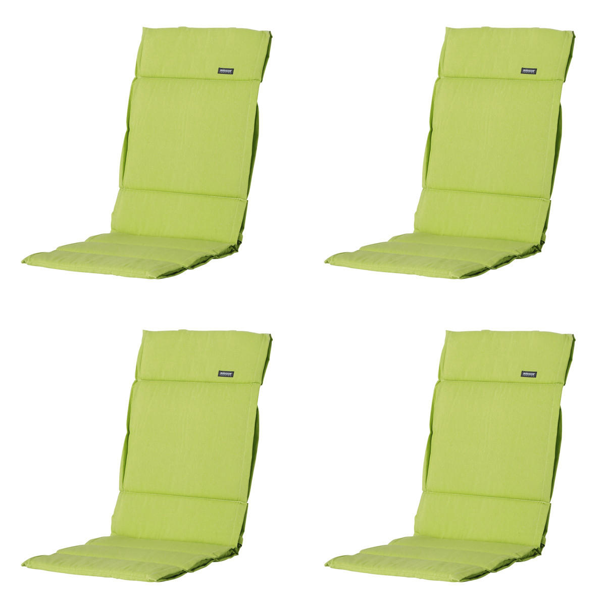 GARTENSTUHLKISSEN Panama 125/50 cm 4er-Set - Limette, Textil (50/3/125cm) - Madison