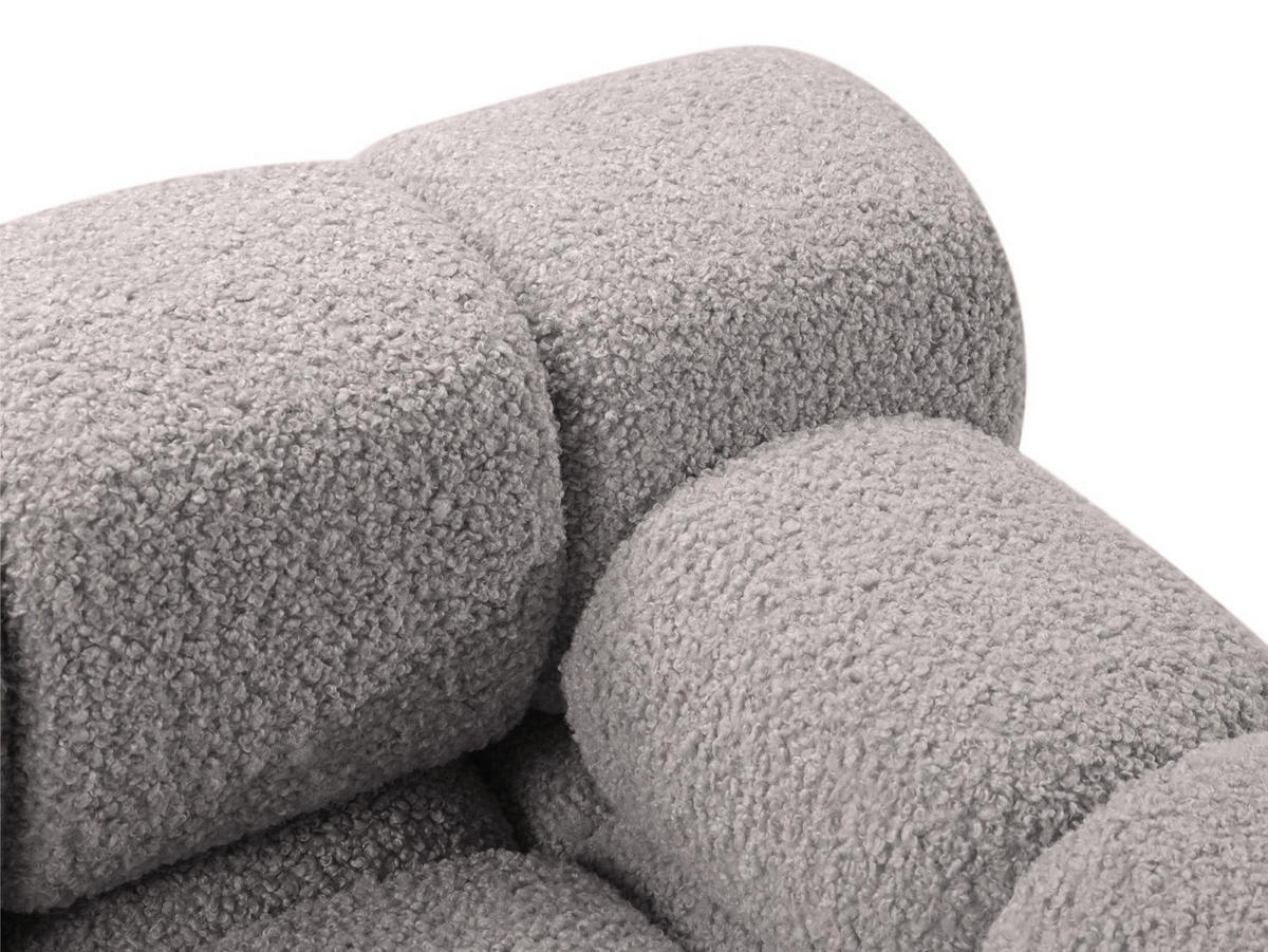 SOFA modular rechts Bellis aus Boucle hellgrau 4 Sitzplätze - Hellgrau, Textil (282/70/94cm) - Micadoni