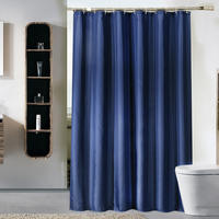 DUSCHVORHANG Dunkelblau wasserdicht schimmelresistent waschbar - Blau, Textil (180/180cm) - MCBOSON