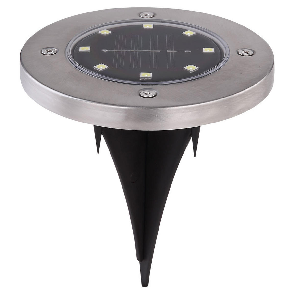 LED AUSSENLEUCHTE Edelstahl Silber 4er Set - Silberfarben, Metall (13/13/11.8cm) - Globo Lighting