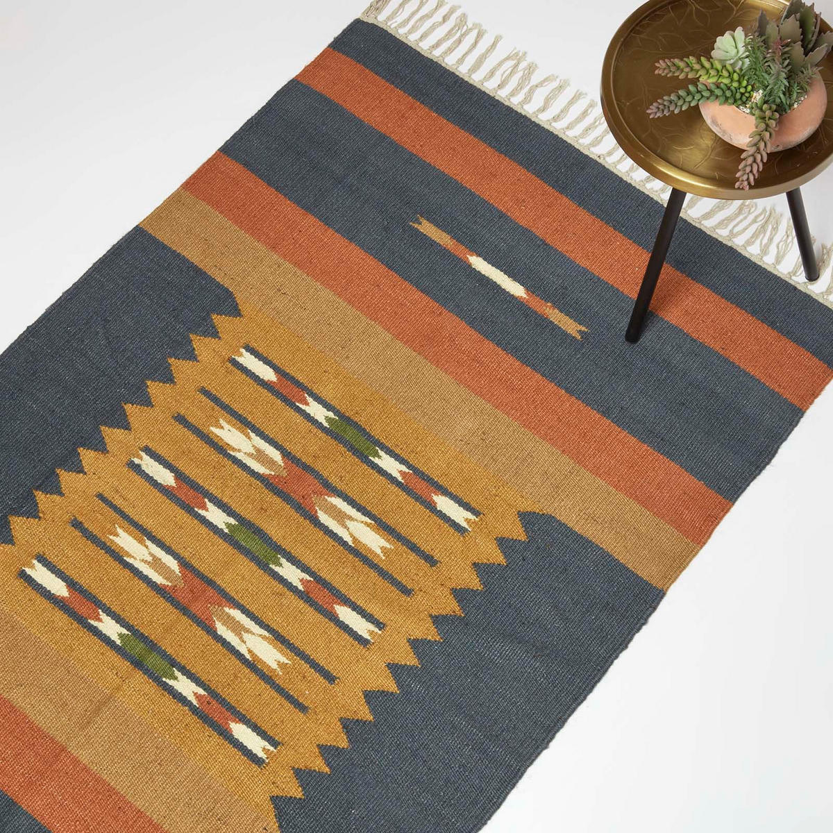 KELIM-TEPPICH Lundi Blue handgewebt 160/230 cm - Multicolor, Textil (160/230cm) - Homescapes