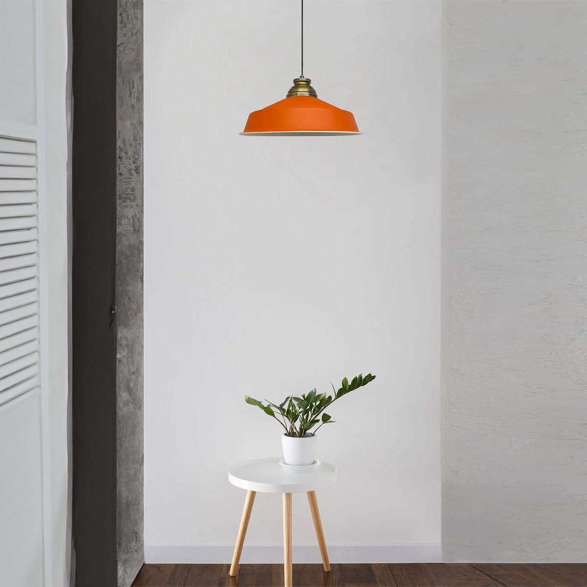 PENDELLEUCHTE Noir - Orange, Metall (40/40/21cm) - Bamyum